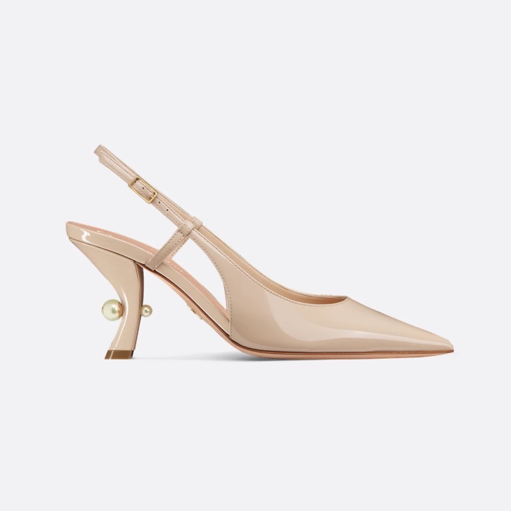 Dior Tribales Slingback Pump Nude Patent Calfskin